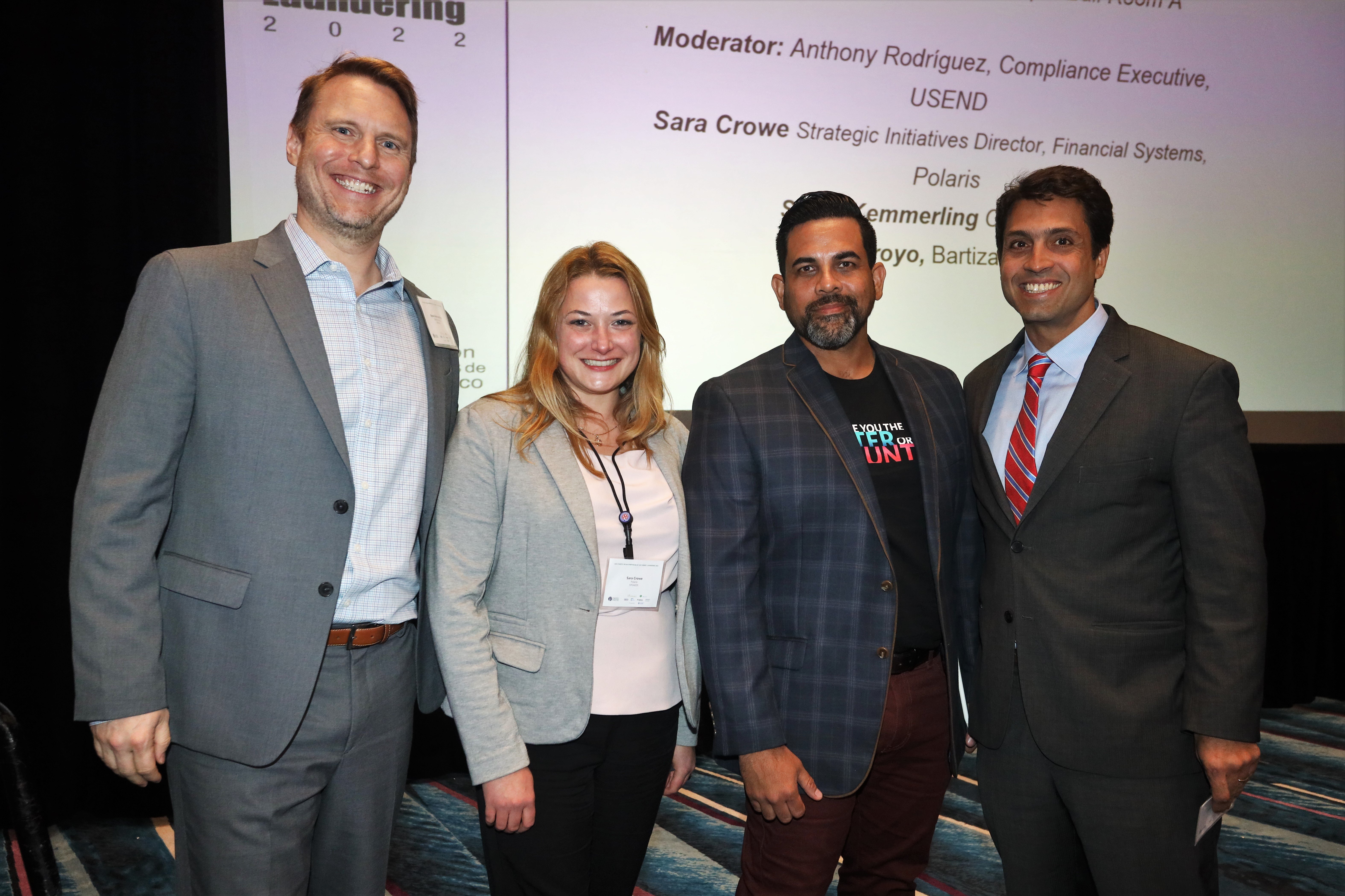 Moderator Anthony Rodríguez, Compliance Executive, Usend; Sara Crowe, Strategic Initiatives Director, Financial Systems, Polaris; Jorge Andujar, Emergency Management - ICS & NIMS & Financial Crimes Specialist, Sentinel Group LLC